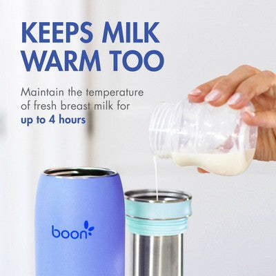 Boon Frosh Portable Stainless Steel Milk Chiller - Blue - 24 fl oz