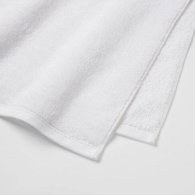 4pk Antimicrobial Assorted Bath and Hand Towel Set White - Room Essentials: Midweight Cotton, Machine Washable