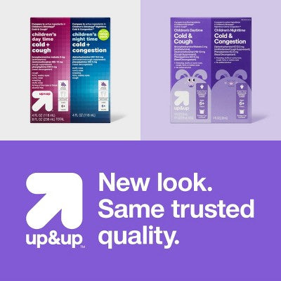 Children's Multi-Symptom Day & Night Cold Relief Liquid - Grape - 2pk/4 fl oz - up&up