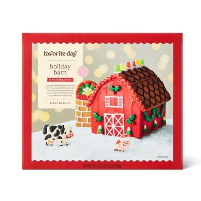Christmas Barn Gingerbread Cookie Kit - 29.9oz - Favorite Day