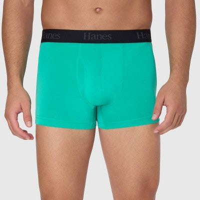 Hanes Men's Super Stretch Trunks 3pk - Green/Gray/Black S