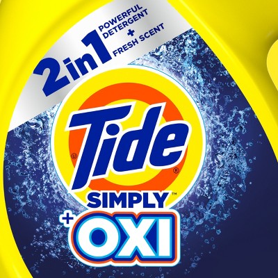 Tide Simply + Oxi Liquid Laundry Detergent, Refreshing Breeze, 20 loads, 31 fl oz