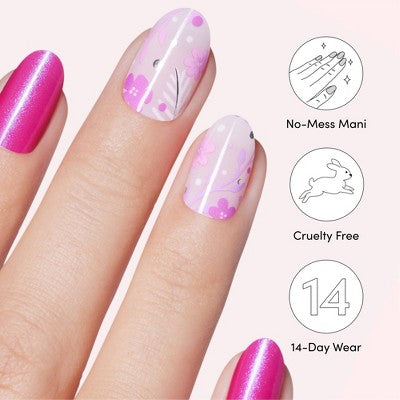 Dashing Diva Gloss Gel Nail Polish Strips - Fluer Flair - 32ct