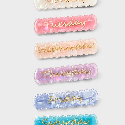 Days of the Week Hair Clips - 7ct - Cat & Jack