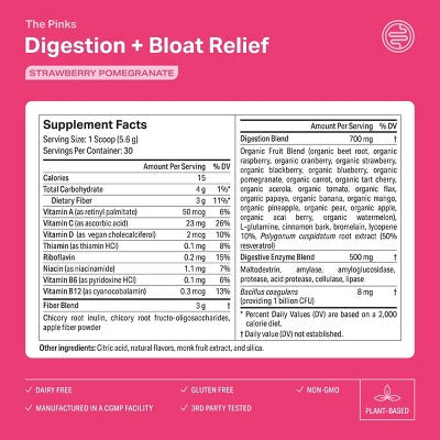Proper The Pinks Digestion + Bloat Relief Dietary Supplement Powder - 5.92oz