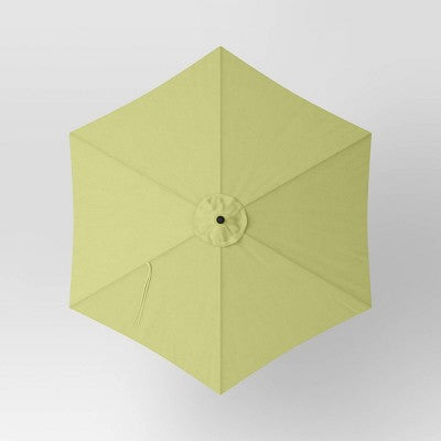 9' Round Solid Outdoor Patio Market Umbrella Lime Green with Black Pole - Threshold (LOCAL PICKUP ONLY)