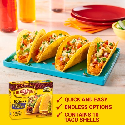 Old El Paso Gluten Free Vegan Stand 'n Stuff Yellow Corn Taco Shells - 4.7oz/10ct