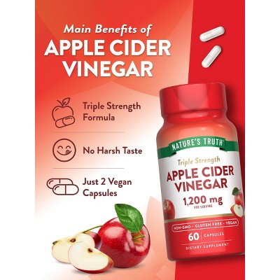 Nature's Truth Apple Cider Vinegar Capsules 1200mg | 60 Count