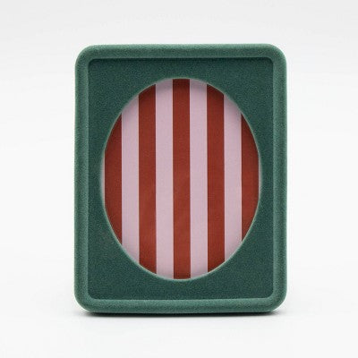 4"x6" Flocked Picture Frame Green Rectangle - Bullseye's Playground