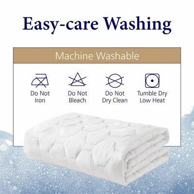 Mattress Pad - Soft and Hypoallergenic - Thick and Odorless Polyester Filling - 152 Thread Count