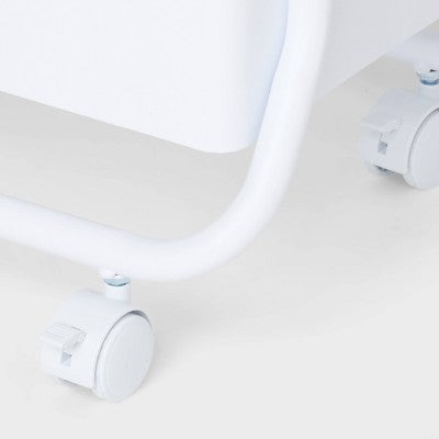 3 Tier Metal Utility Cart Small White - Brightroom