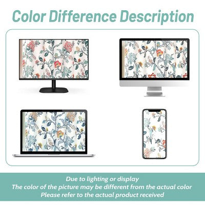 DriftAway Ada Floral Botanical Print Flower Leaf Lined Thermal Insulated Blackout Window Curtains Orange Teal 52X54