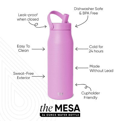 Simple Modern 34oz Mesa Lily Water Bottle Light Purple