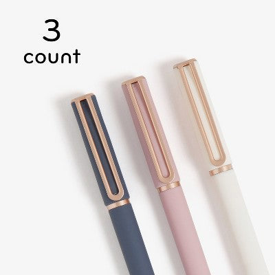 U Brands 3pk Felt Pens Black Ink Soft Touch Catalina Celestial Bohemia Hues: 0.7mm Non-Toxic Felt Tip Pens, Stationery Set