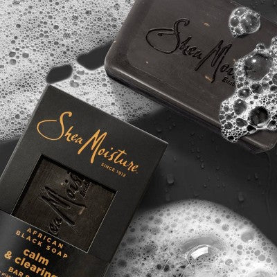 SheaMoisture Calm & Clearing Bar Soap - African Black Soap - 8oz
