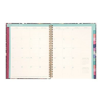greenroom Planner 2026 Weekly/Monthly 8.5"x10.75" Large Hardcover Midnight Wildflower
