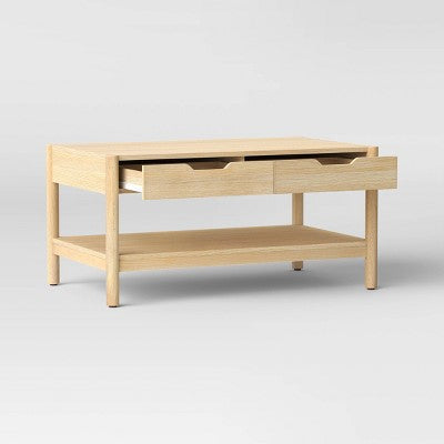 Scandi Coffee Tables Table With Drawers Natural - Room Essentials (LOCAL PICKUP ONLY)