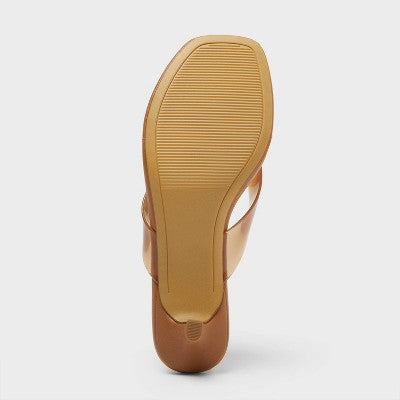 Women's Flip Heels - A New Day Light Brown 7.5