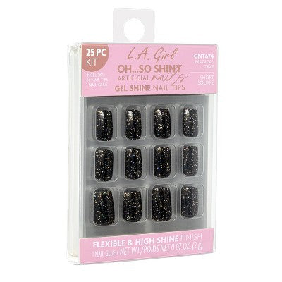 L.A. Girl Oh So Shiny Fake Nails - Magical Time - 25ct