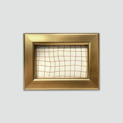 Harbortown 4pk 2"x3" Soft Linear Profile Mini Picture Frames Brass
