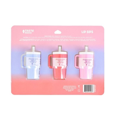 Taste Beauty Lip Balm Tumblers - 3pk