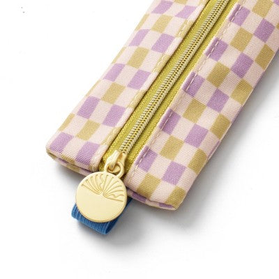 PAPIER Elastic fabric Pencil pouch 7.9"x2" Checkered