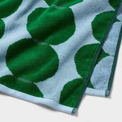 36"x72" Bubble Dot Oversized Beach Towel Green/Blue - Room Essentials