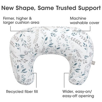 Boppy Nursing Pillow - Gray Beige Leaves
