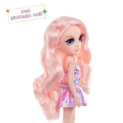 Rainbow High My Fashion Style Bella, Pink 11" Fashion Doll with Statement Outfit, Stylish Handbag: Articulated Creativity Doll, Wavy Pink Hair