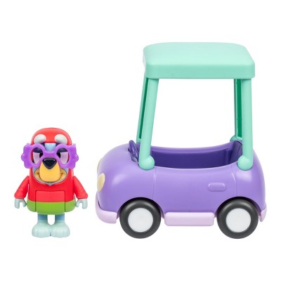 Bluey Granny Car & Janet Doll Playset - 2pk: Plastic Toy Set from BBC Series