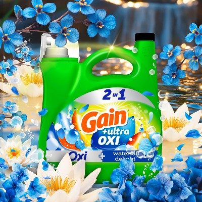 Gain + Ultra Oxi Waterfall Delight HE Deep Cleaning Concentrated Liquid Laundry Detergent 134 Loads - 194 fl oz (LOCAL PICKUP ONLY)