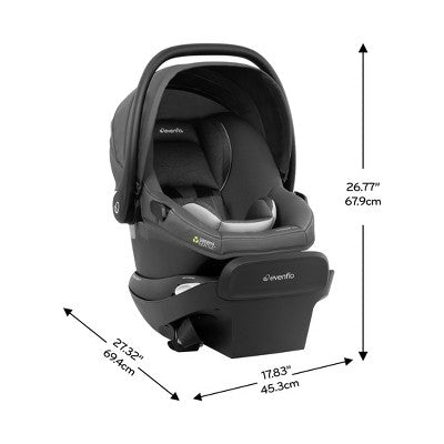 Evenflo Revolve180 LiteMax Rotating Infant Car Seat with Green & Gentle - Anchor Gray (LOCAL PICKUP ONLY)
