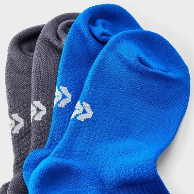 Men's 2pk Compression Socks - All In Motion Gray/Blue 6-12