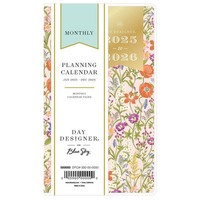 Day Designer 2025 Monthly Planner 6.14"x3.62" June: Pocket Calendar, Multicolored, Adult, Paper, Side Binding