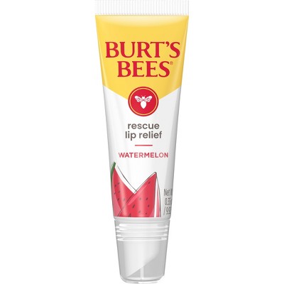 Burt's Bees Rescue Lip Relief Dry Lip Treatment Balm - Watermelon - 0.35oz: Paraben-Free, Sulfate-Free