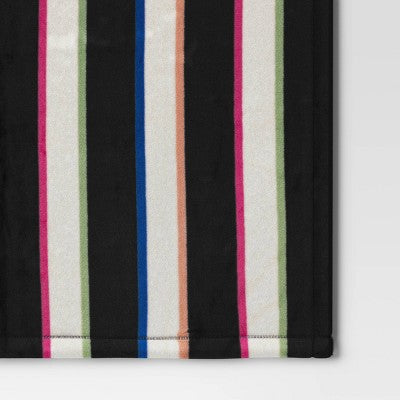 Boardwalk Striped Plush Throw Blanket - Room Essentials