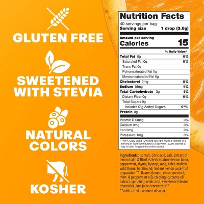 Ricola Sugar Free Orange Mint Mouthwatering Drops to Quench Dry Mouth - 40ct