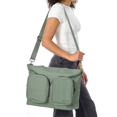Altitude 19" Tote Bag with Laptop Pocket and Adjustable Shoulder Strap - Sage Green