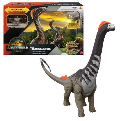 Jurassic World Rebirth Super Colossal Titanosaurus Dinosaur, 53" Long Movie