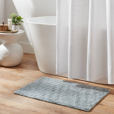 20"x30" Luxe Space Dye Bath Rug Slate Gray - Threshold