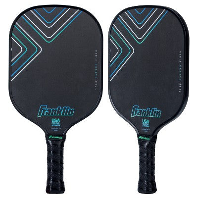 Franklin Sports 16" Raw Carbon Fiber Traditional Pickleball Paddle -Blue