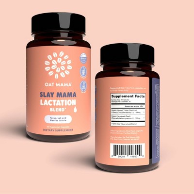 Oat Mama Slay Mama Lactation Supplements - 60ct: Dietary Capsules, 60-Count