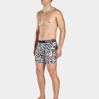 Pair of Thieves Men's Wht Zebra 2pk Sport Boxer Briefs - Black L