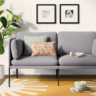 Upholstered Loveseat Gray - Room Essentials (LOCAL PICKUP ONLY)