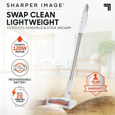 Sharper Image Swap Clean Lightweight Cordless Handheld & Stick Vacuum Gray (LOCAL PICKUP ONLY)