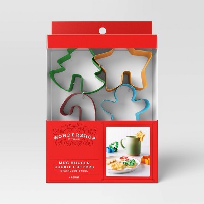 4pc Christmas Rim Cookie Cutter Set - Wondershop
