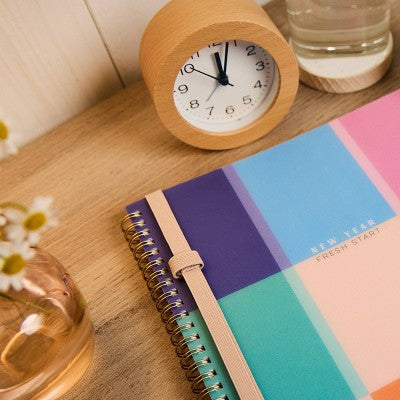 Happy Brands Organized July 2025 - June 2026 Weekly/Monthly Planner 9.37"x11.12" Multicolor Cool Brights