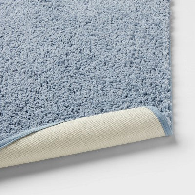 24"x38" Performance Plus Plush Non Skid Bath Rug Light Blue - Threshold