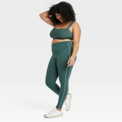 Women's Everyday Soft High-Rise Piped 7/8 Leggings 1X