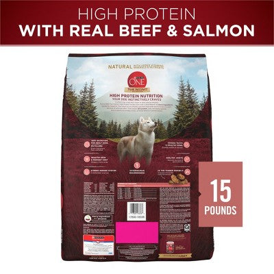 Purina ONE SmartBlend True Instinct High Protein Natural Real Beef & Salmon Flavor Dry Dog Food - 15lbs (LOCAL PICKUP ONLY)